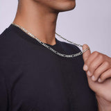 Men's Figaro White Gold Chain
