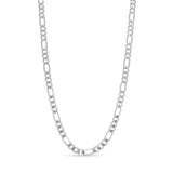 Men's Figaro White Gold Chain