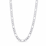 Men's Figaro White Gold Chain