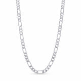 Men's Figaro White Gold Chain