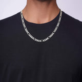 Men's Figaro White Gold Chain