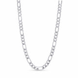 Men's Figaro White Gold Chain