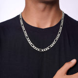 Men's Figaro White Gold Chain