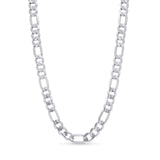 Men's Figaro White Gold Chain