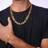 Men's Figaro Yellow Gold Chain