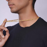 Men's Figaro Yellow Gold Chain