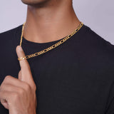 Men's Figaro Yellow Gold Chain
