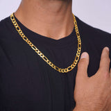 Men's Figaro Yellow Gold Chain