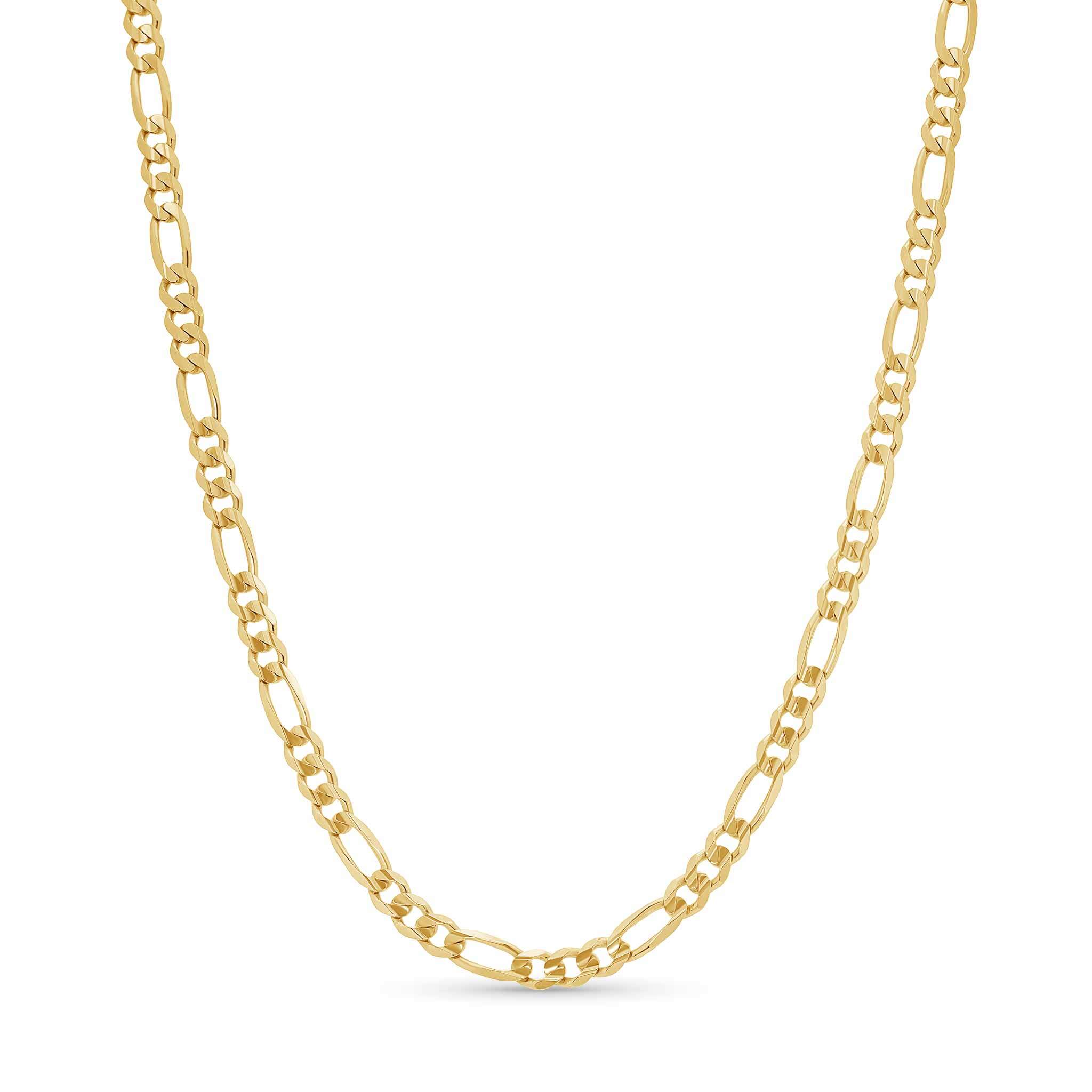 Figaro Gold Chain in yellow gold, featuring a timeless design with an elegant alternating pattern.