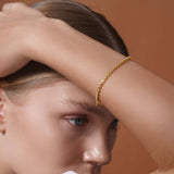 Moon Cut Gold Bead Bracelet