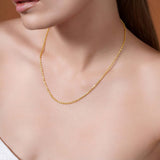 Moon Cut Gold Bead Chain