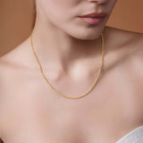 Moon Cut Gold Bead Chain
