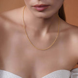 Moon Cut Gold Bead Chain