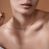 Moon Cut Gold Bead Chain