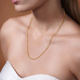 Moon Cut Gold Bead Chain