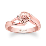 Split Band Solitaire Morganite Engagement Ring