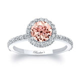 Morganite Halo Ring