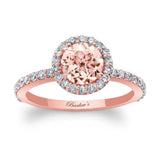Morganite Halo Ring