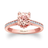 Channel Set Morganite Ring