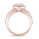Pear Shaped Morganite Ring