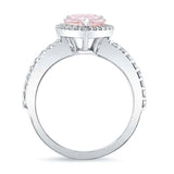 Pear Shaped Morganite Ring