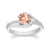 Simple 1 Carat Round Morganite Ring