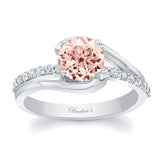 Simple 1 Carat Round Morganite Ring