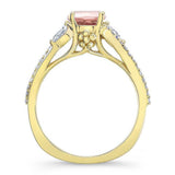 Curved Split Shank Morganite Ring