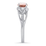 Curved Split Shank Morganite Ring