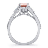 Curved Split Shank Morganite Ring