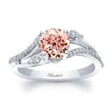 Curved Split Shank Morganite Ring