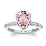 Teardrop Morganite Engagement Ring