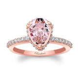 Teardrop Morganite Engagement Ring