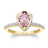 Teardrop Morganite Engagement Ring