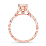 Art Deco Oval Morganite Engagement Ring
