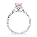 Art Deco Oval Morganite Engagement Ring