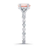 Art Deco Oval Morganite Engagement Ring
