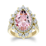 5 Carat Oval Morganite Ring