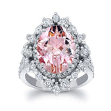 5 Carat Oval Morganite Ring