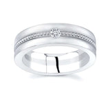 Milgrain Wedding Band Mens