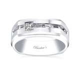 Mens Princess Cut and Baguette Diamond Band