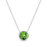 Bezel Peridot Necklace