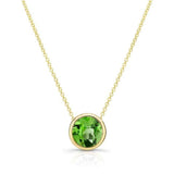 Bezel Peridot Necklace