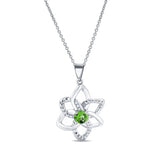 Peridot Flower Necklace