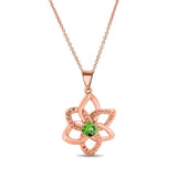 Peridot Flower Necklace