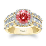 Lab Grown Pink Diamond Baguette Ring
