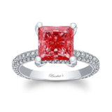 Hidden Halo Lab Grown Pink Diamond Engagement Ring