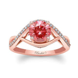 Lab Grown Pink Diamond Criss Cross Ring