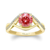 Lab Grown Pink Diamond Criss Cross Ring