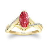 1 Carat Marquise Lab Grown Pink Diamond Ring